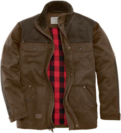 Mens Vintage Waxed Cotton Water Resistant Barn Chore Jacket