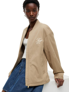 Lightweight Cotton Bomber Jacket Long Sleeve Varsity