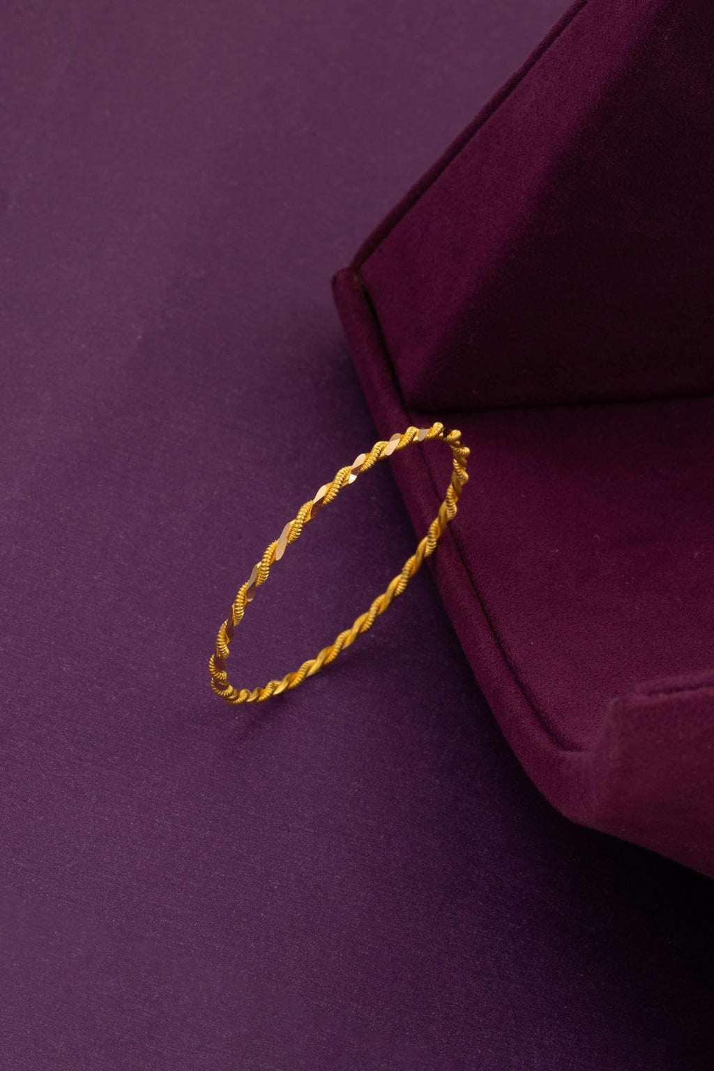 SODEF 7 Gram 22K Yellow Gold Burma Bracelet - Traditional Double Twisted Design for Women