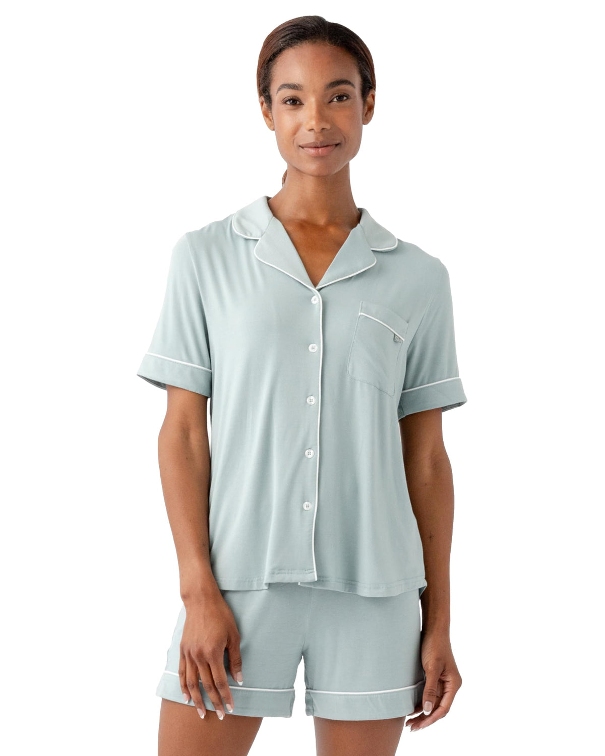 Short Sleeve Pajama Set Relaxed Fit with Pockets
