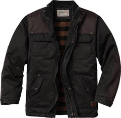 Mens Vintage Waxed Cotton Water Resistant Barn Chore Jacket