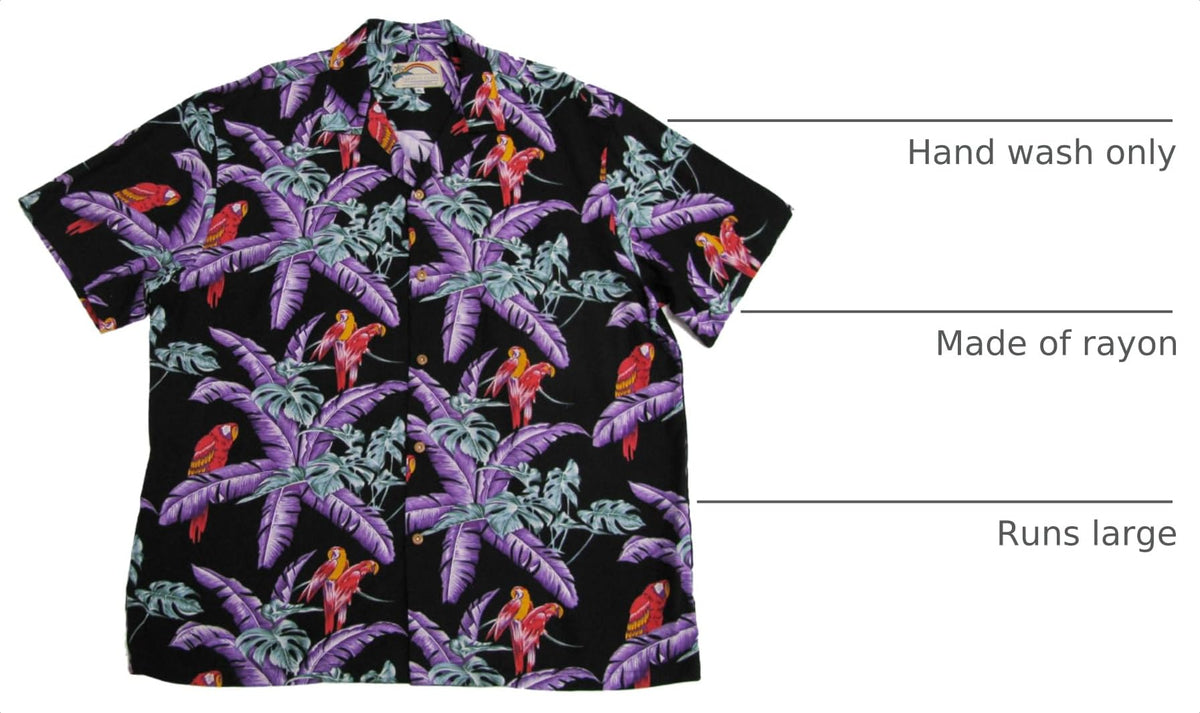 Mens Jungle Bird Short Sleeve Rayon Shirt