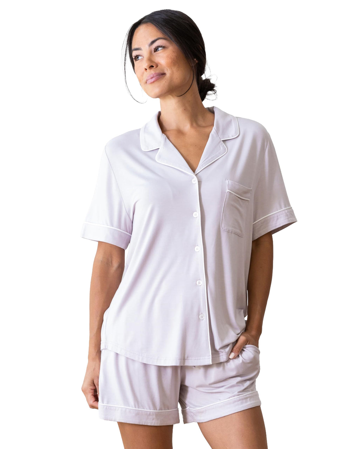Short Sleeve Pajama Set Relaxed Fit with Pockets
