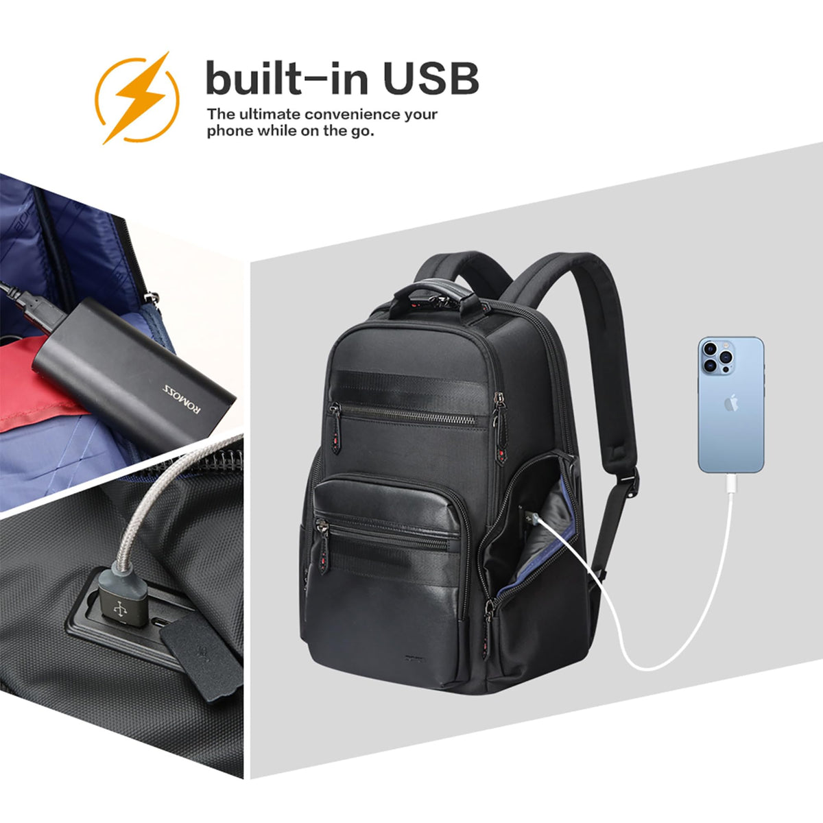 Anti Theft Business Laptop Travel Backpack for Men