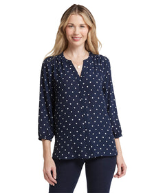 Womens Sleeveless Pintuck Top