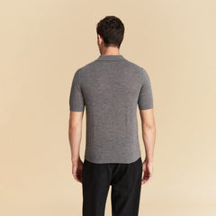 Mens Lightweight Merino Wool Short Sleeve Polo Shirt