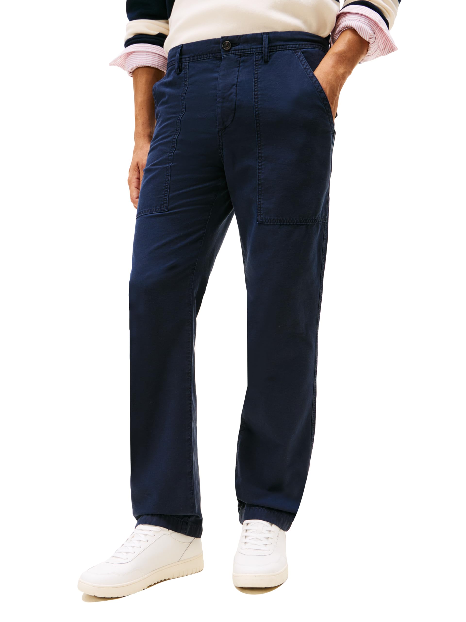 Mens Regular Fit Wrinkle Resistant Cotton Chino Pants