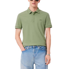 Mens Regular Fit Contrast Stretch Pique Polo Shirt