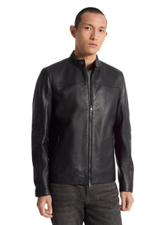 Mens Leather Racer Jacket