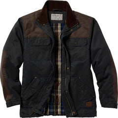 Mens Vintage Waxed Cotton Water Resistant Barn Chore Jacket