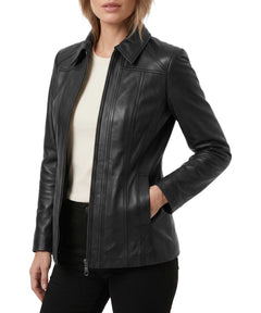 Genuine Lambskin Leather Jacket Casual Long Coat