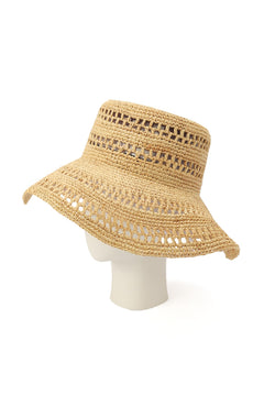 Open Weave Natural Sun Hat for Women