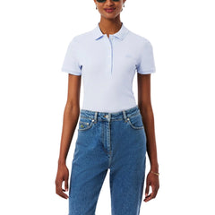 Womens Slim Fit Stretch Pique Polo Shirt