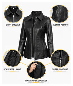 Lambskin Leather Blazer Jacket Casual Coat