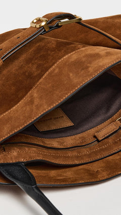 Womens Suede Dakota Satchel Bag