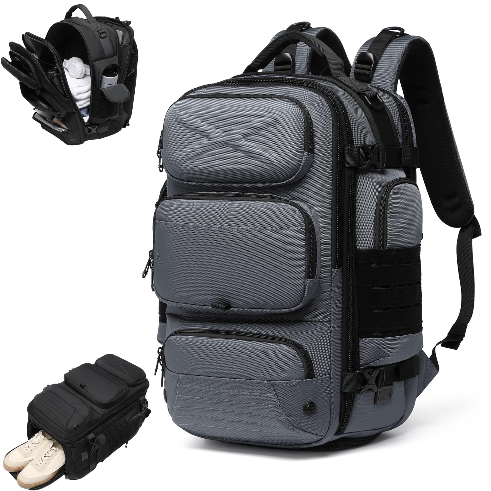 Expandable Extra Large Carry On Laptop Travel Backpack for Men