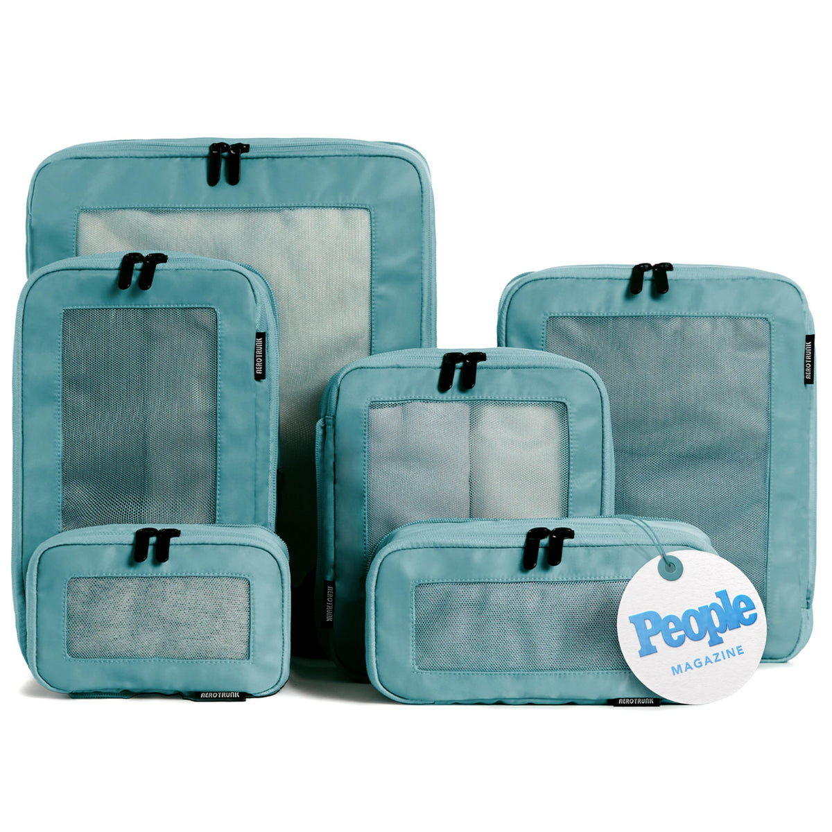 Double Zipper Compression Packing Cubes for Travel