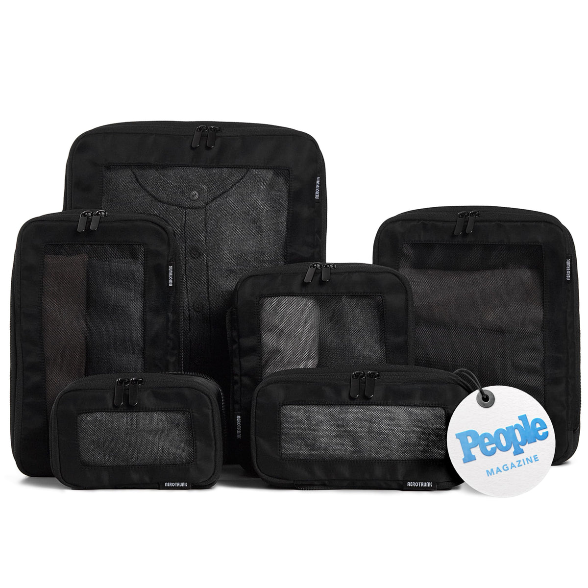 Double Zipper Compression Packing Cubes for Travel