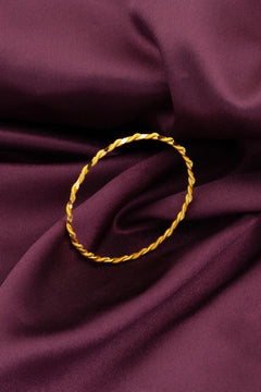 22K Yellow Gold Traditional Double Twisted Burma Bracelet for Women