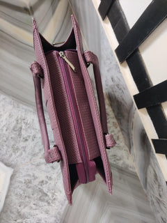 Womens Purple Shoulder Bag with Crossbody Strap