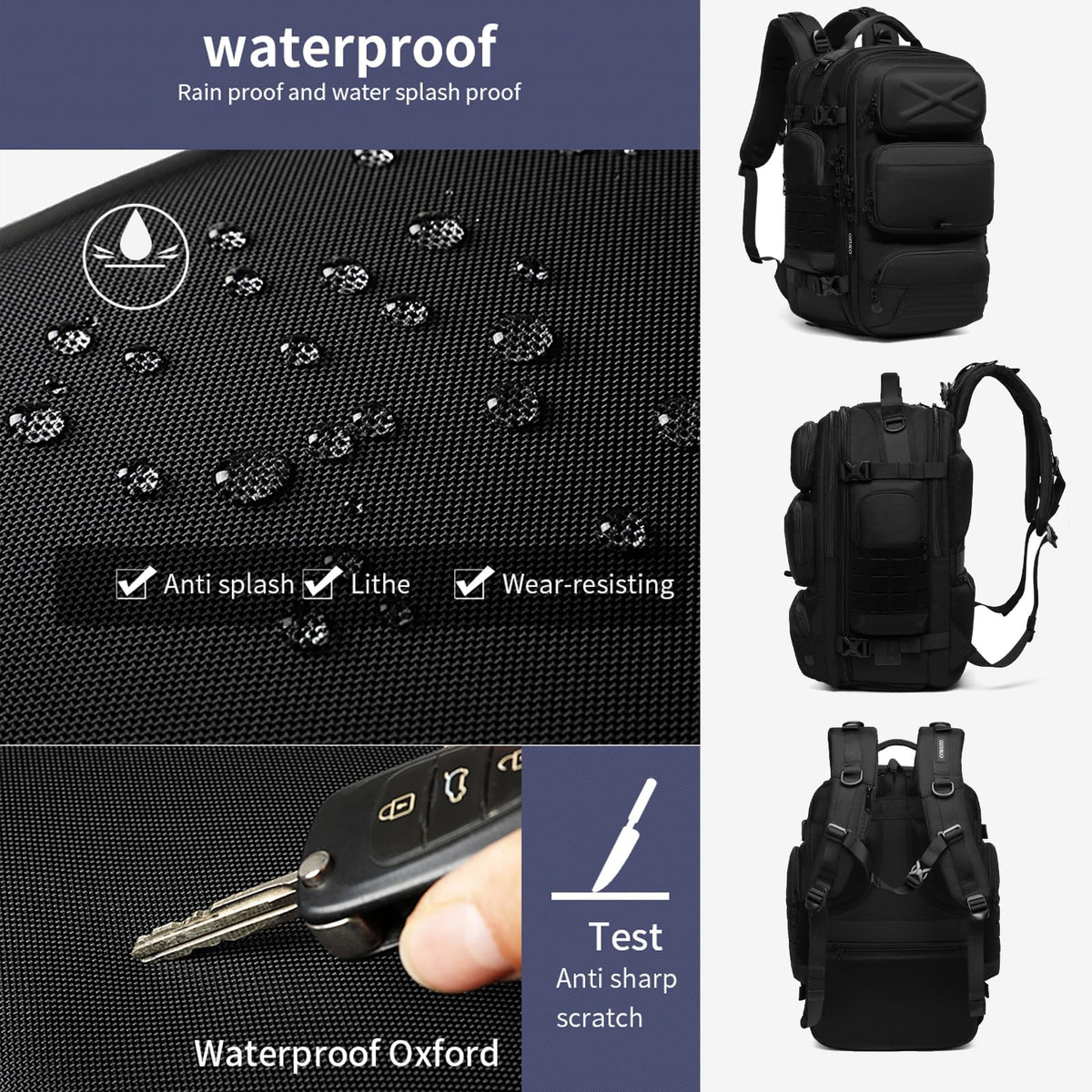 Expandable Extra Large Carry On Laptop Travel Backpack for Men