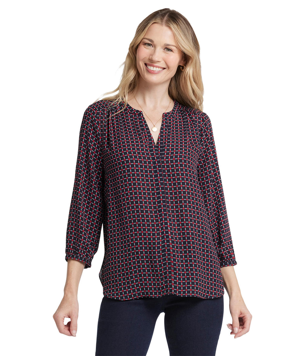 Womens Sleeveless Pintuck Top