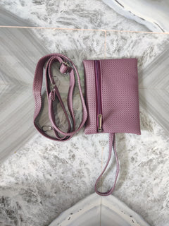 Womens Purple Shoulder Bag with Crossbody Strap