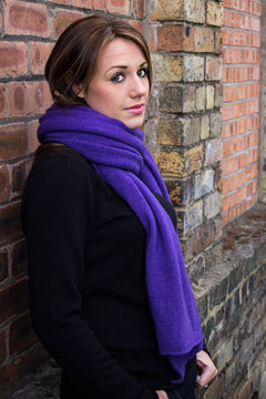 Womens Handmade Scottish Pure Cashmere Wrap Scarf