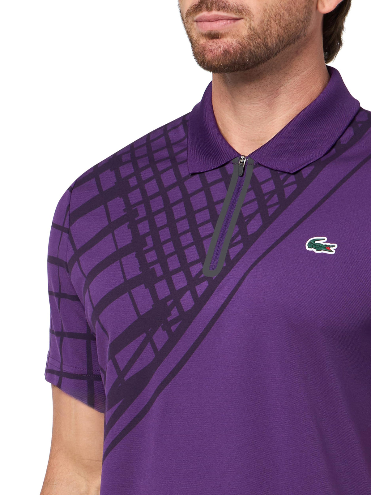 Mens Ultra Dry Printed Slim Fit Tennis Polo