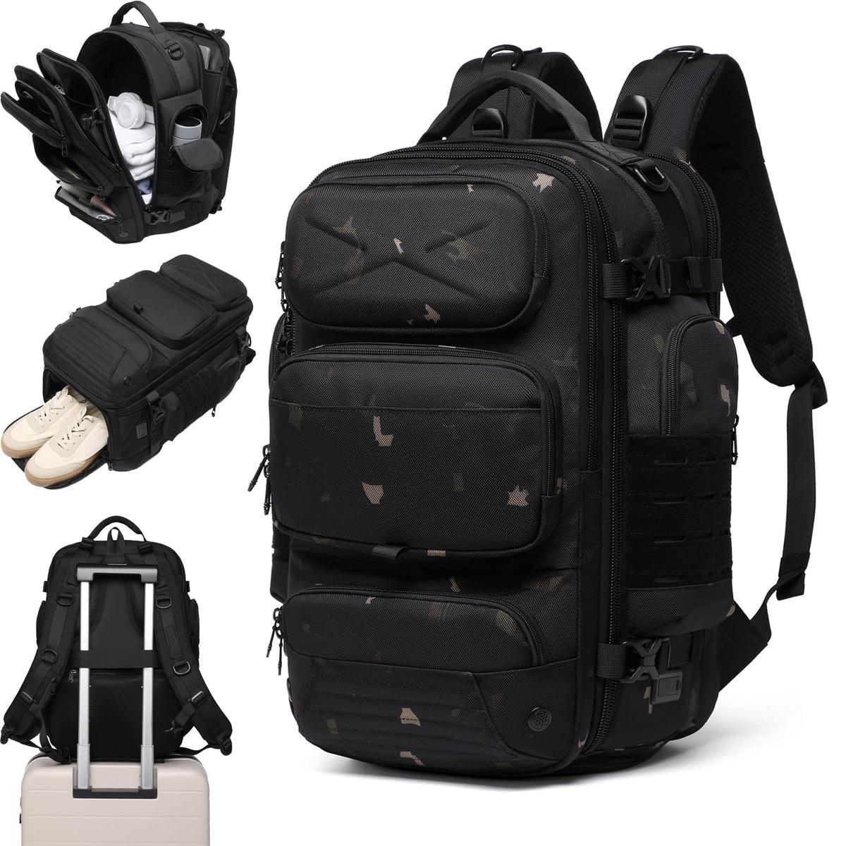 Expandable Extra Large Carry On Laptop Travel Backpack for Men