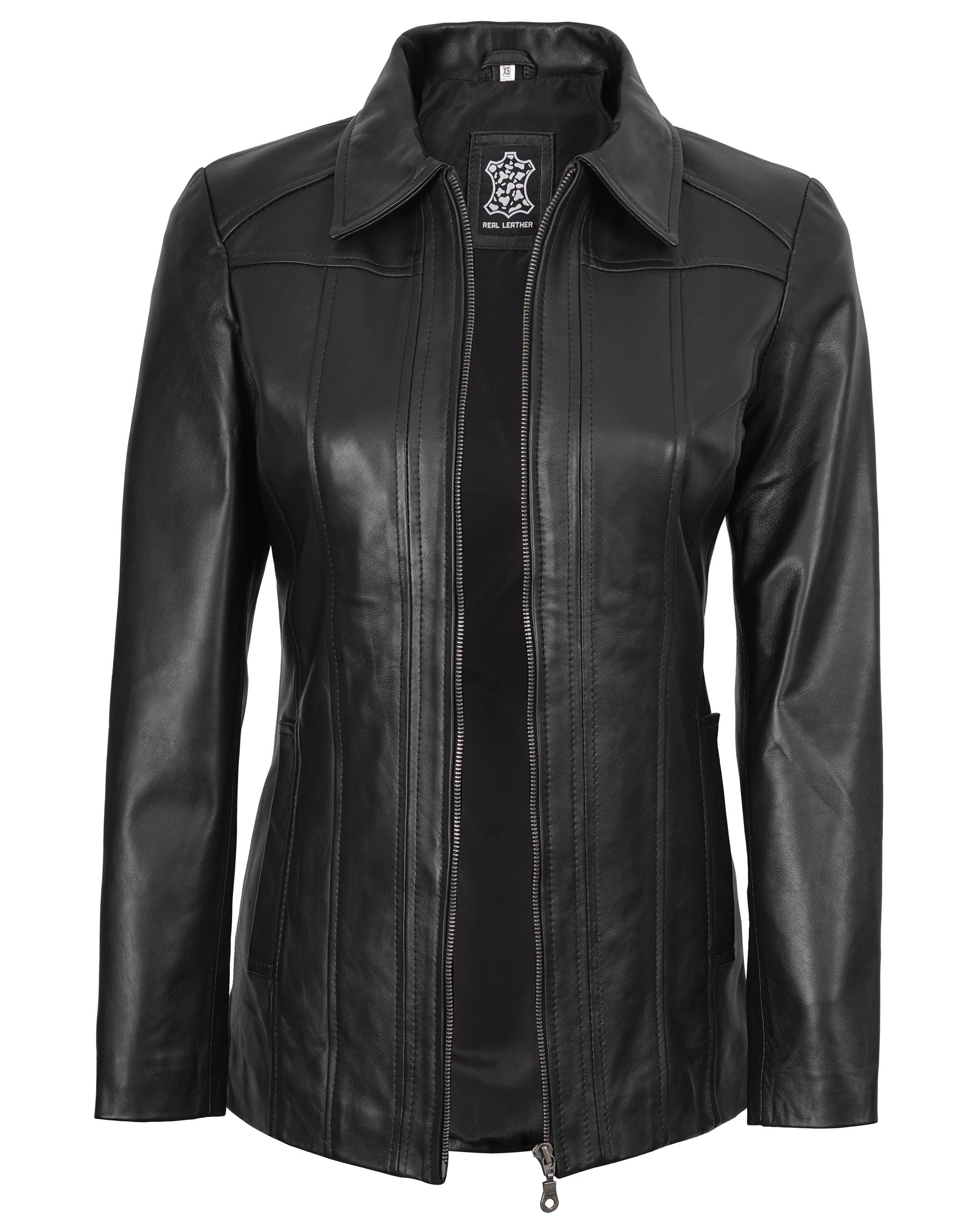 Lambskin Leather Blazer Jacket Casual Coat
