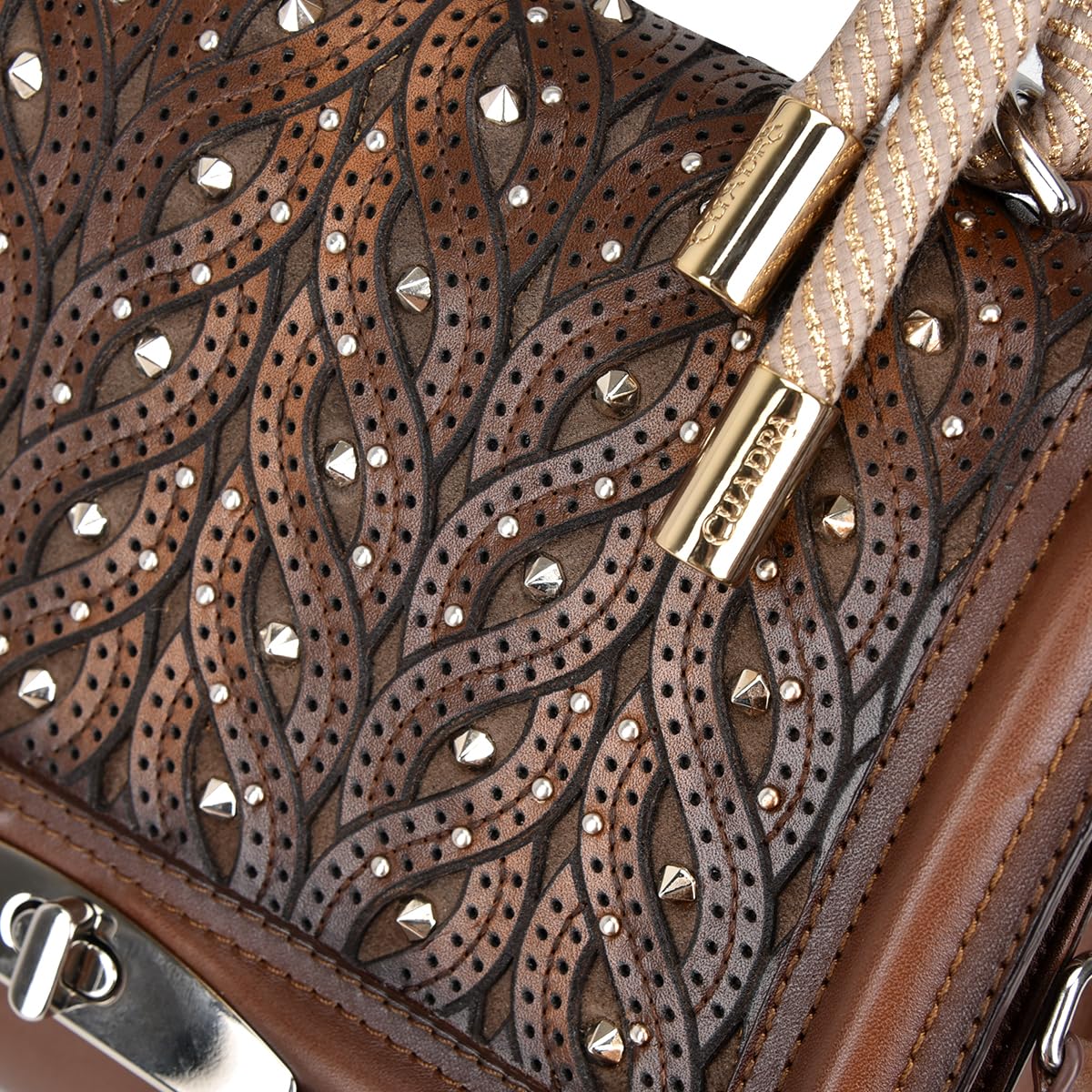 Womens Brown Genuine Leather Handbag