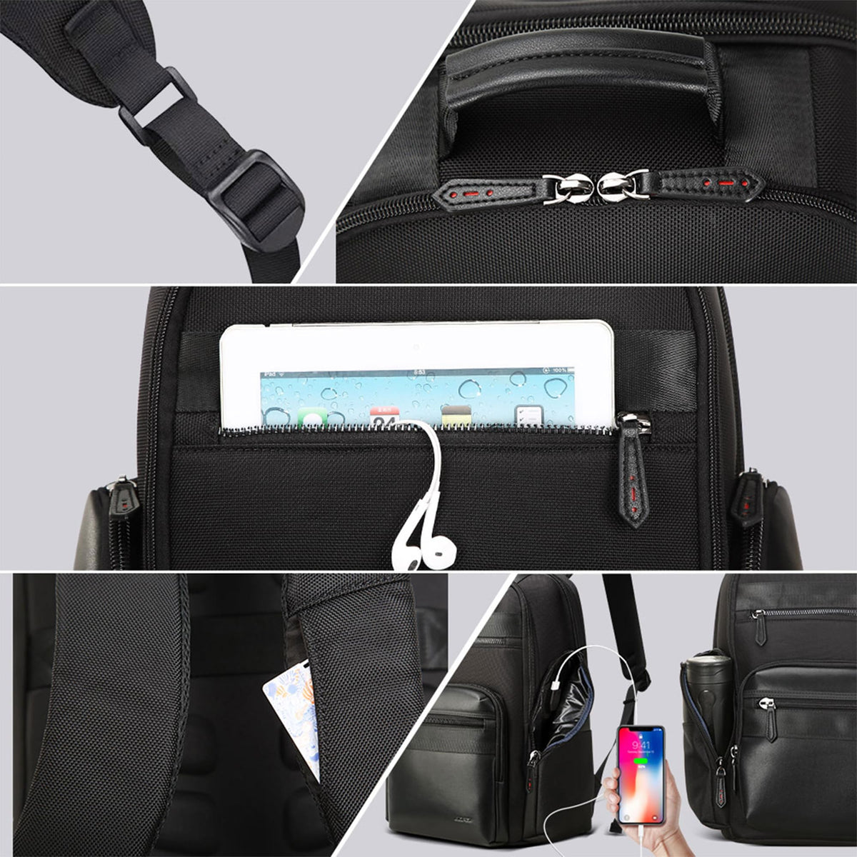 Anti Theft Business Laptop Travel Backpack for Men