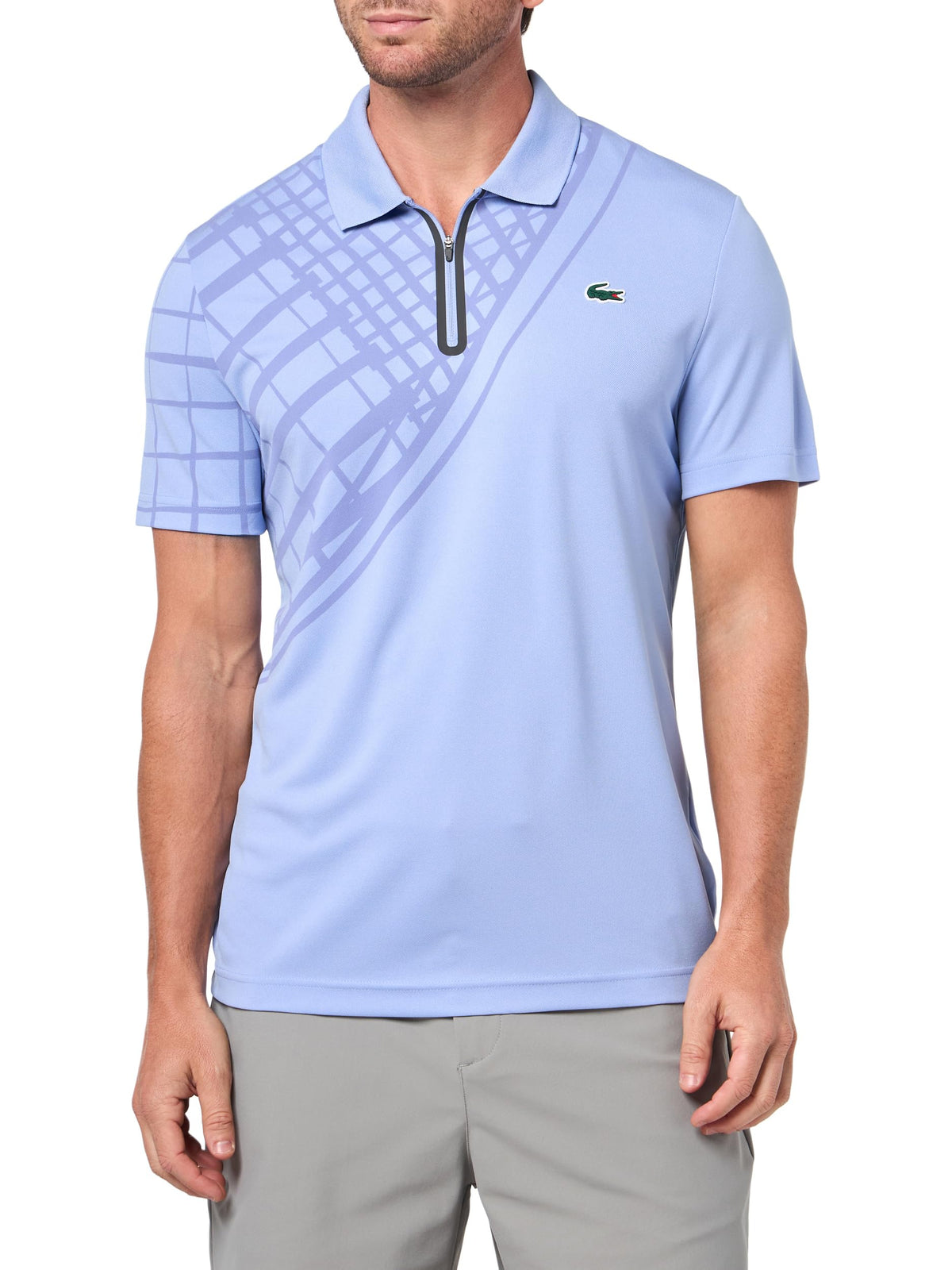 Mens Ultra Dry Printed Slim Fit Tennis Polo