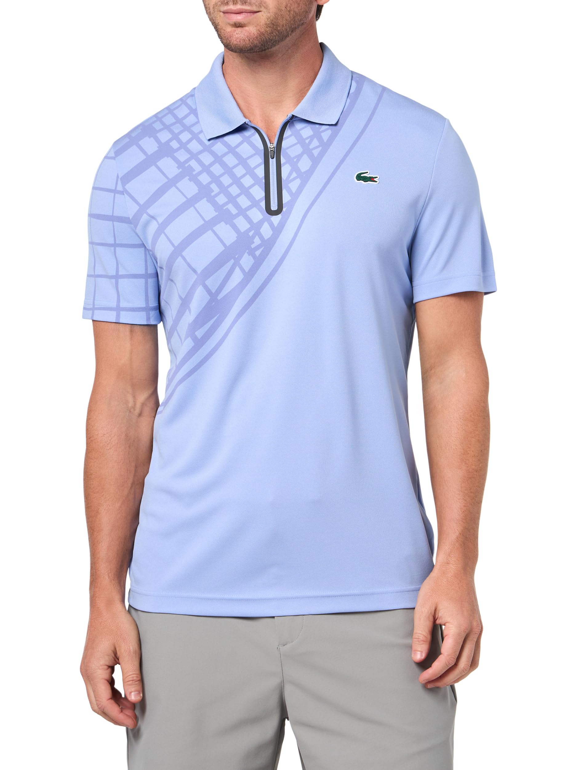 Mens Ultra Dry Printed Slim Fit Tennis Polo