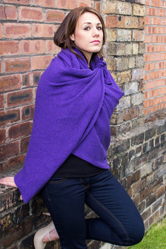 Womens Handmade Scottish Pure Cashmere Wrap Scarf