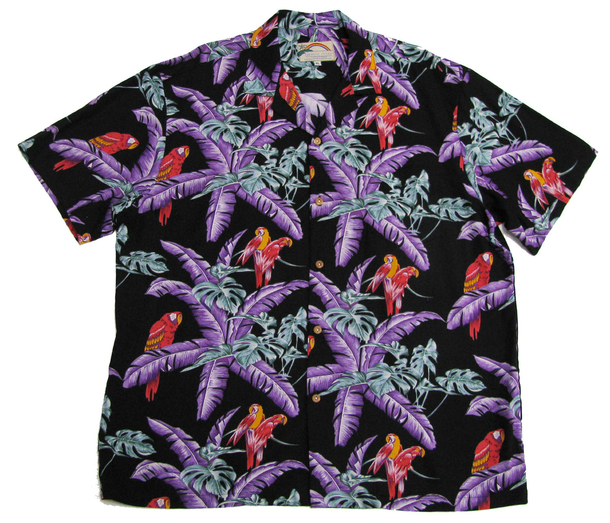 Mens Jungle Bird Short Sleeve Rayon Shirt