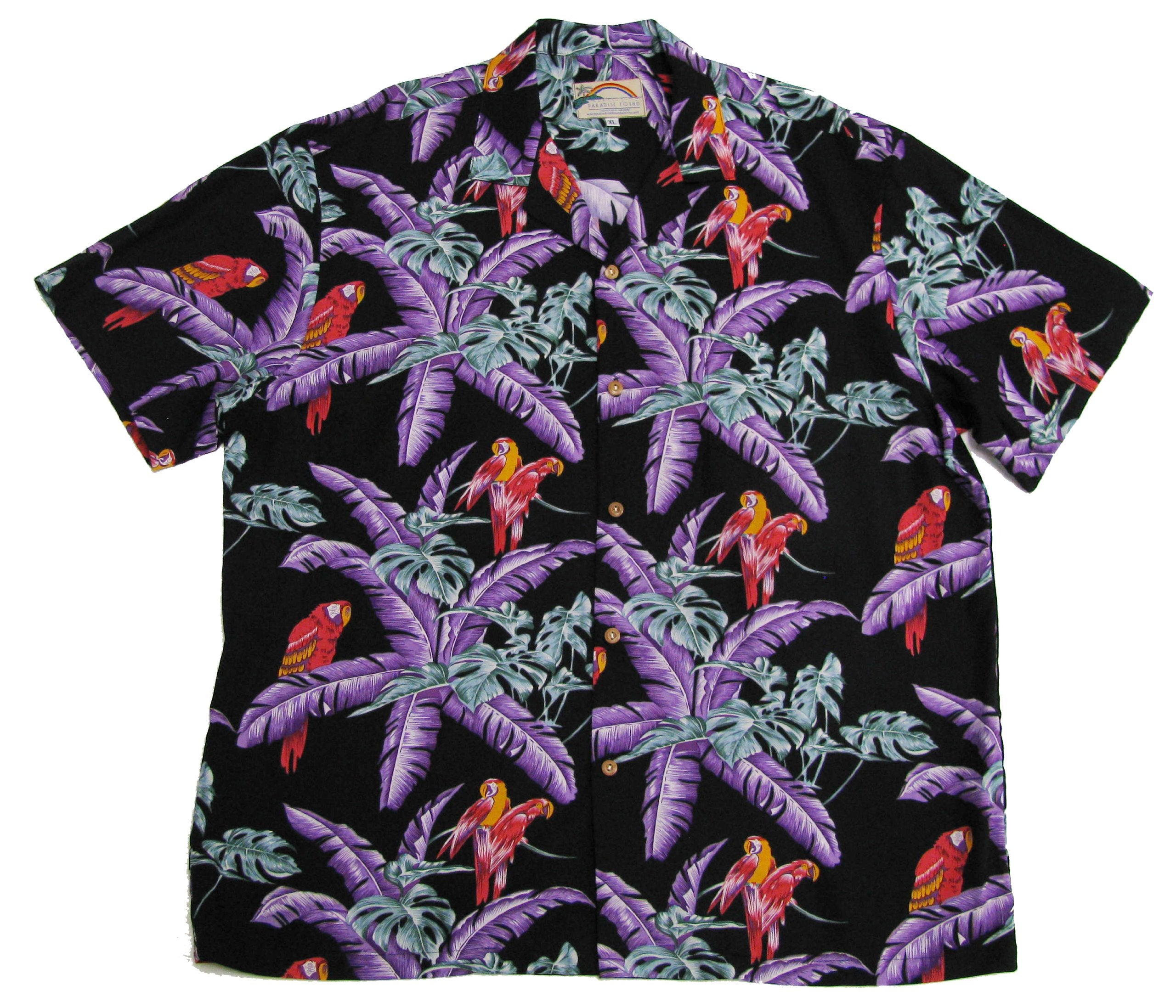 Mens Jungle Bird Short Sleeve Rayon Shirt