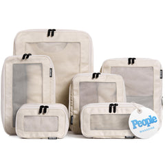 Double Zipper Compression Packing Cubes for Travel