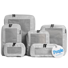 Double Zipper Compression Packing Cubes for Travel