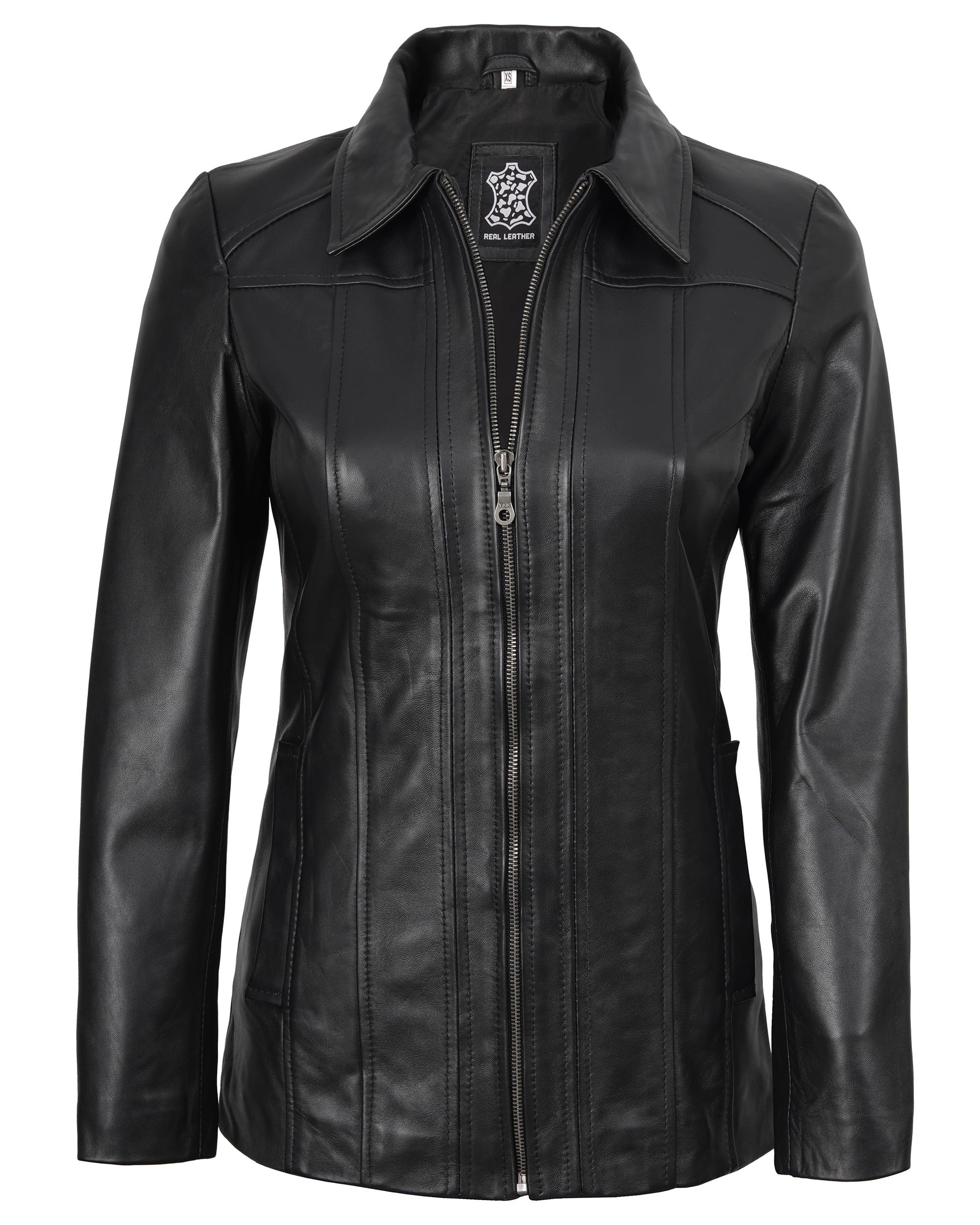 Lambskin Leather Blazer Jacket Casual Coat