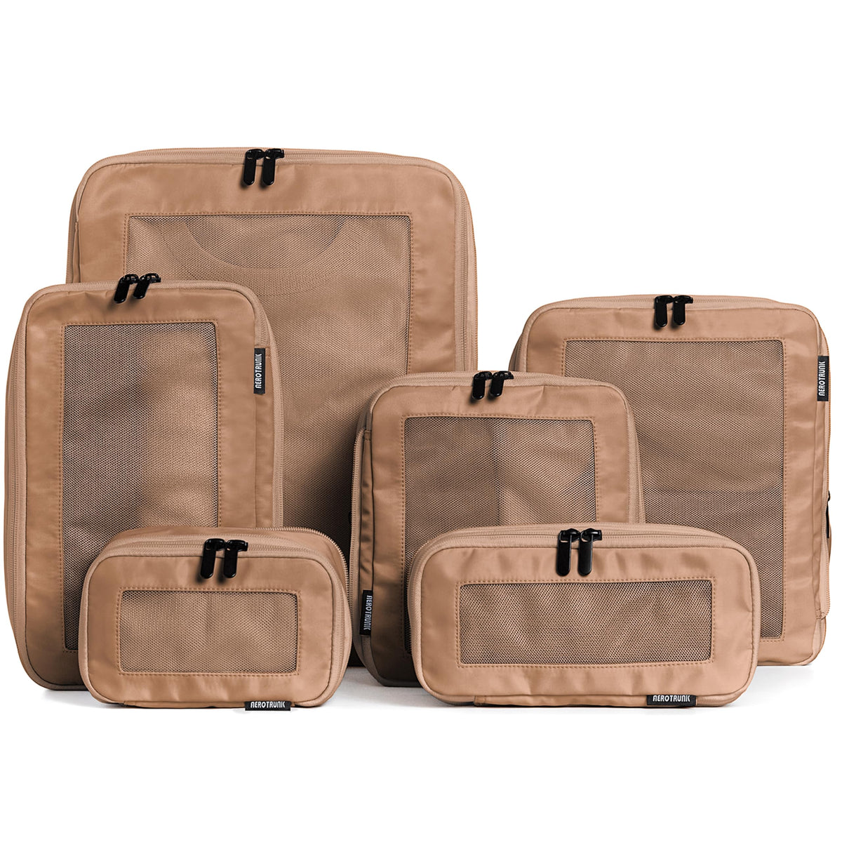 Double Zipper Compression Packing Cubes for Travel
